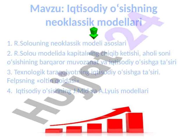 Iqtisodiy o'sishning neoklassik modellari