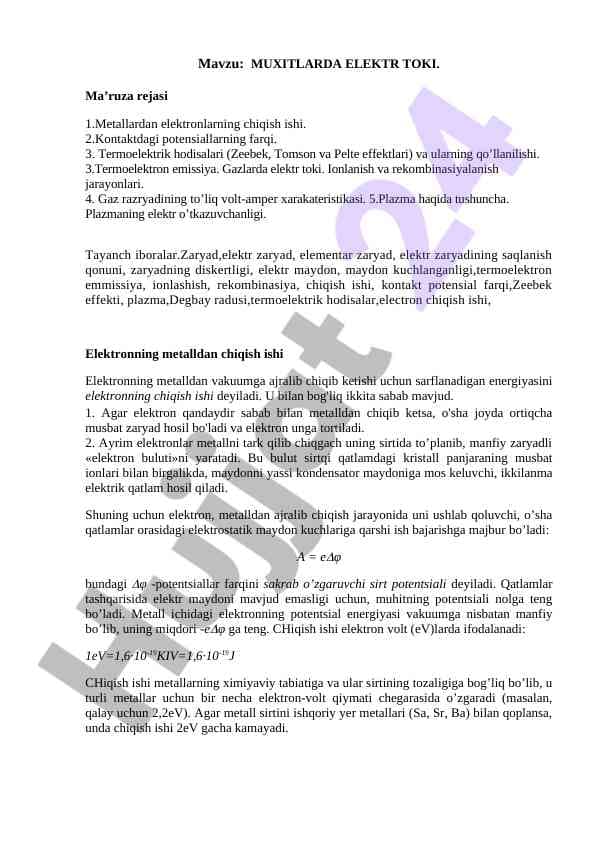 MUXITLARDA ELEKTR TOKI.