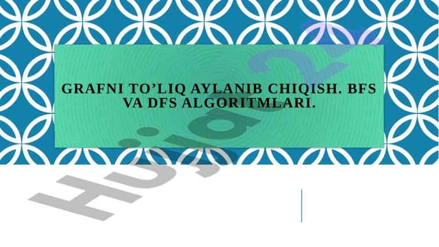 Grafni aylanib chiqish algoritmlari
