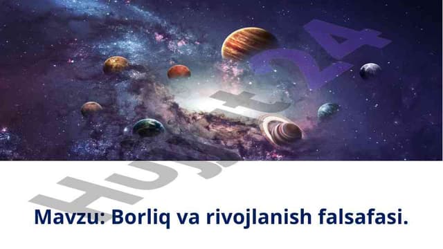 Borliq va rivojlanish falsafasi konseptsiyasi