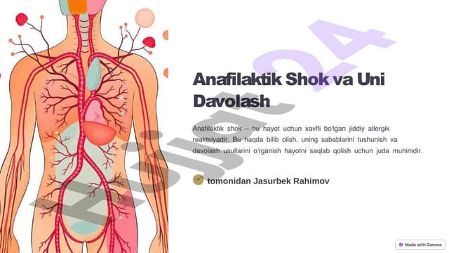 Anafilaktik Shok va Uni Davolash