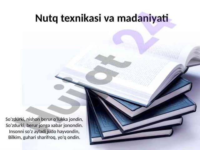 O‘quvchi nutqi_bufurinish asoslari va texnikasi.