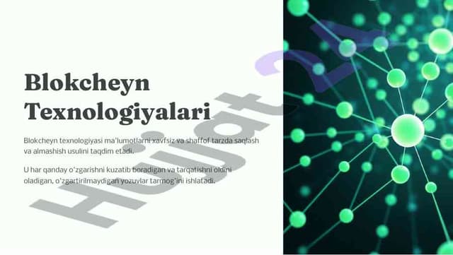 Blokcheyn Texnologiyasi