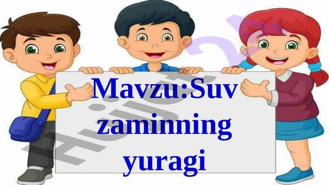 Suvning biroz tavsiflari va zaruriy sifatlari