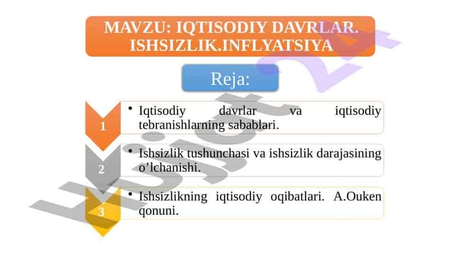 Iqtisodiy o'tish davrlari, fazalar va sabablarini tahlil qilish