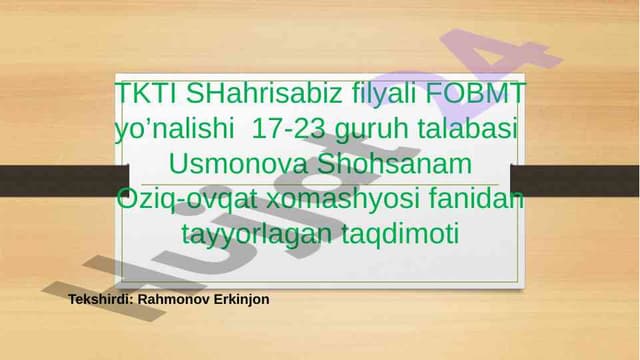 Kakao dukkaklarining fermentlantirish va quritish jarayonlari