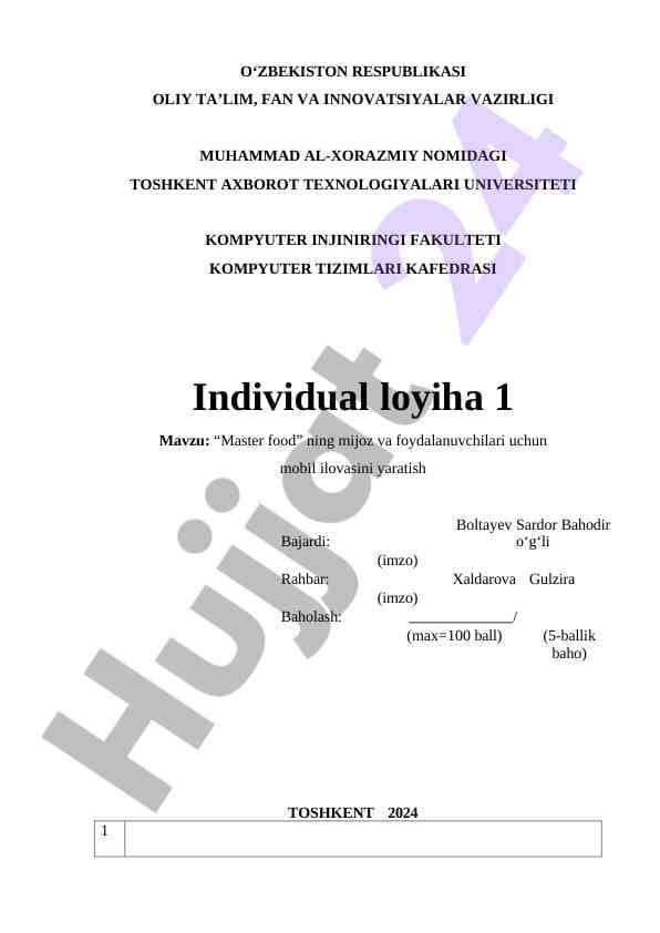Master food mobil ilovasini yaratish: Tavsif va adding.