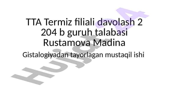 Hid Bilishi va Uning Ahamiyati
