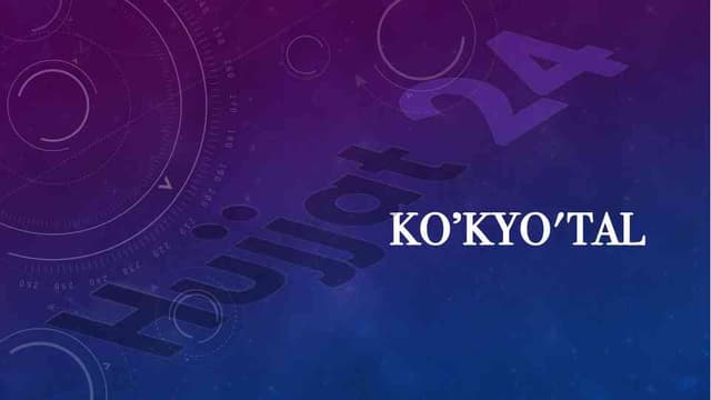 Ko'kyo'tal kasalligi