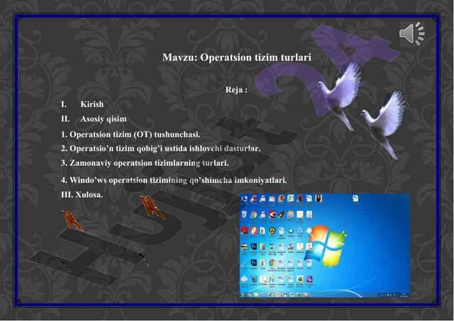 Operatsion tizim turlari