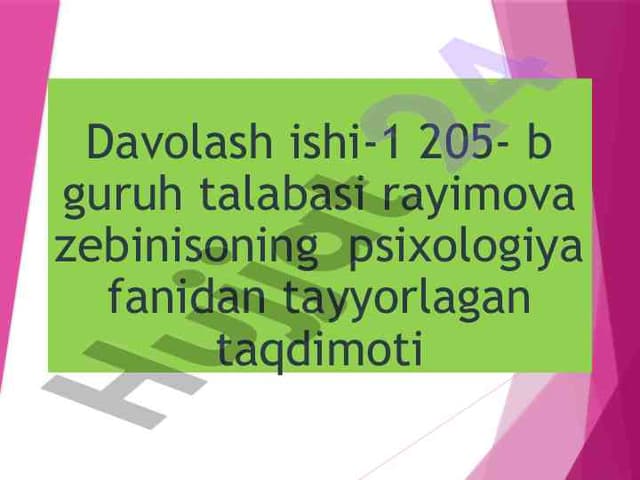Psixologik salomatlik mezonlari
