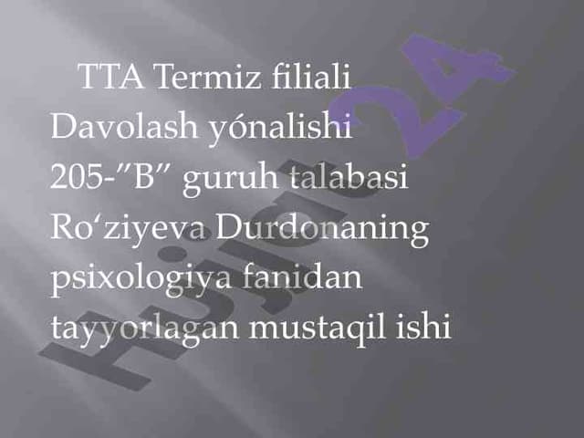 Psixologiya va pedagogika