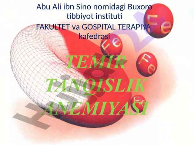Temir tanqislik anemiyasi haqida
